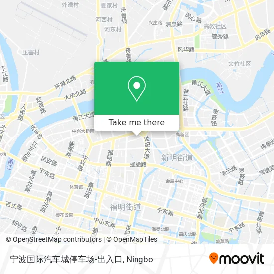 宁波国际汽车城停车场-出入口 map