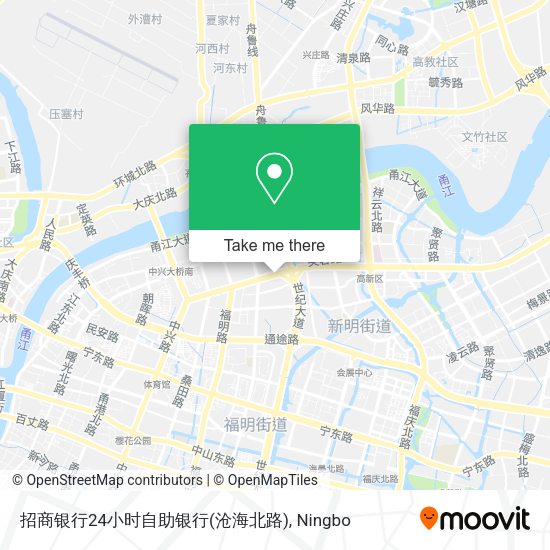 招商银行24小时自助银行(沧海北路) map