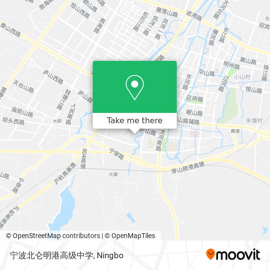 宁波北仑明港高级中学 map