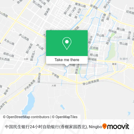 中国民生银行24小时自助银行(香榭家园西北) map