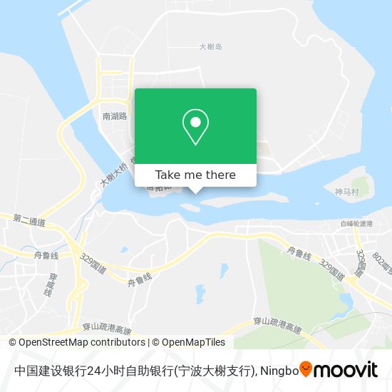 中国建设银行24小时自助银行(宁波大榭支行) map