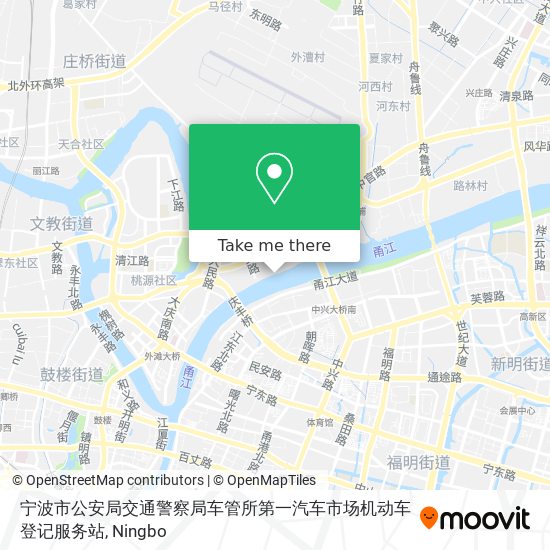 宁波市公安局交通警察局车管所第一汽车市场机动车登记服务站 map