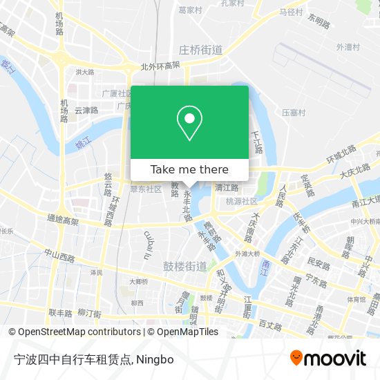 宁波四中自行车租赁点 map