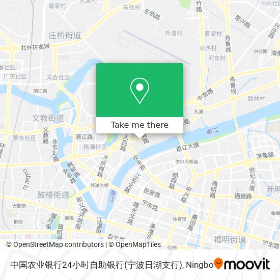 中国农业银行24小时自助银行(宁波日湖支行) map