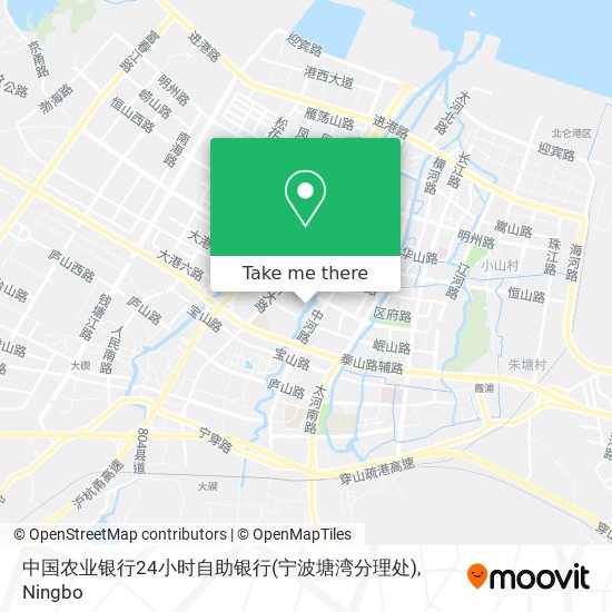 中国农业银行24小时自助银行(宁波塘湾分理处) map
