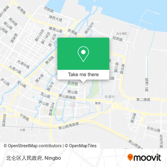 北仑区人民政府 map