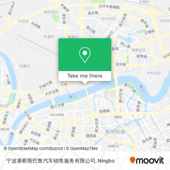 宁波康桥斯巴鲁汽车销售服务有限公司 map