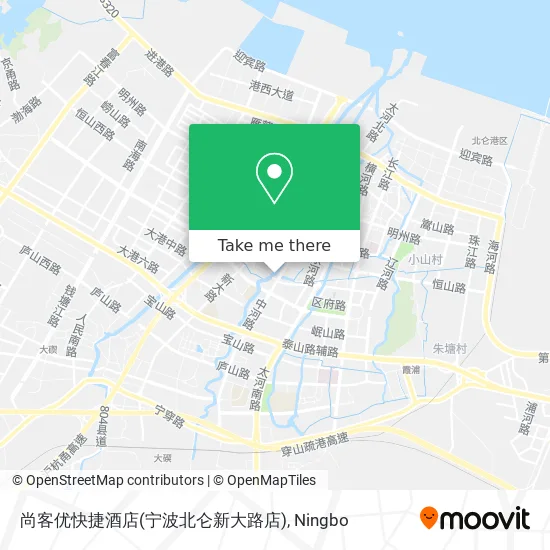 尚客优快捷酒店(宁波北仑新大路店) map