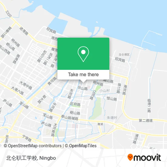北仑职工学校 map