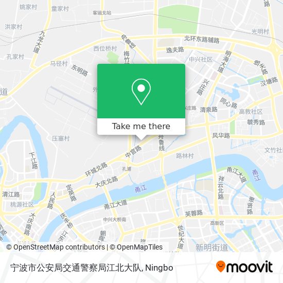 宁波市公安局交通警察局江北大队 map