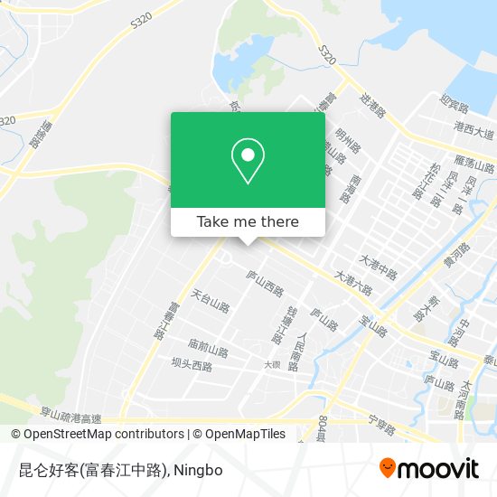 昆仑好客(富春江中路) map
