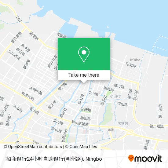 招商银行24小时自助银行(明州路) map