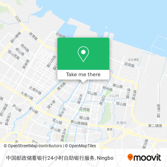 中国邮政储蓄银行24小时自助银行服务 map