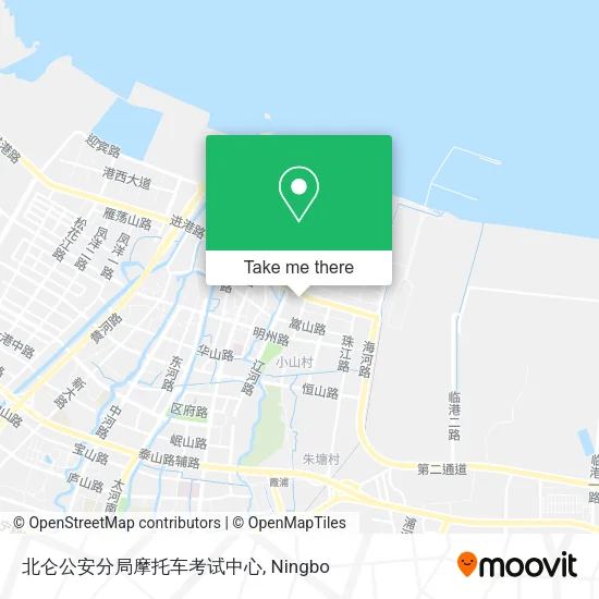 北仑公安分局摩托车考试中心 map