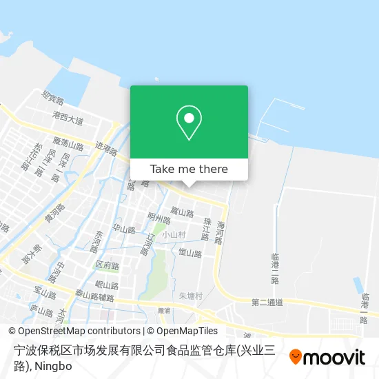 宁波保税区市场发展有限公司食品监管仓库(兴业三路) map