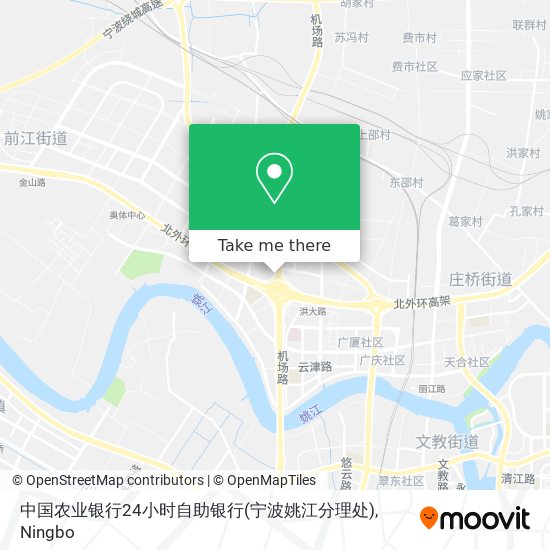 中国农业银行24小时自助银行(宁波姚江分理处) map