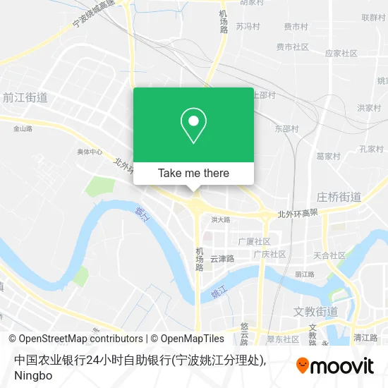中国农业银行24小时自助银行(宁波姚江分理处) map