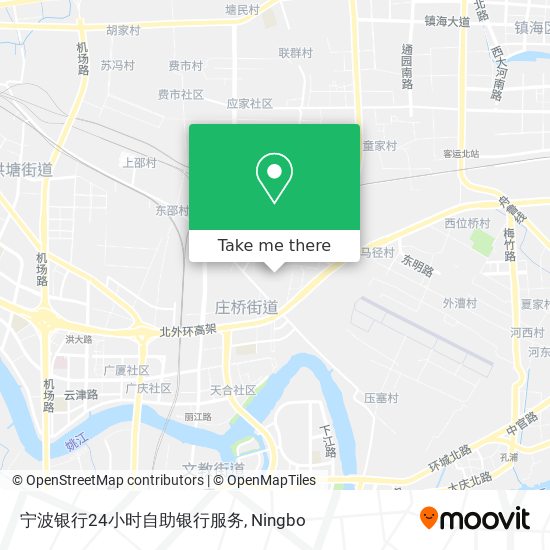 宁波银行24小时自助银行服务 map