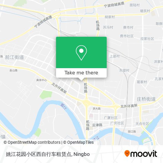 姚江花园小区西自行车租赁点 map
