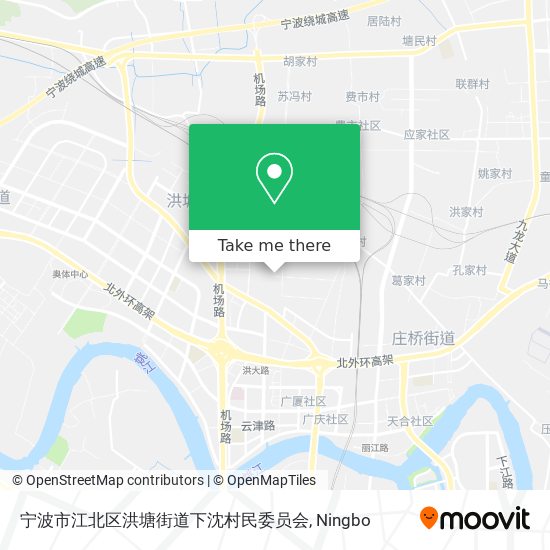 宁波市江北区洪塘街道下沈村民委员会 map