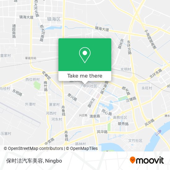 保时洁汽车美容 map