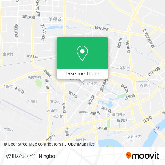 蛟川双语小学 map
