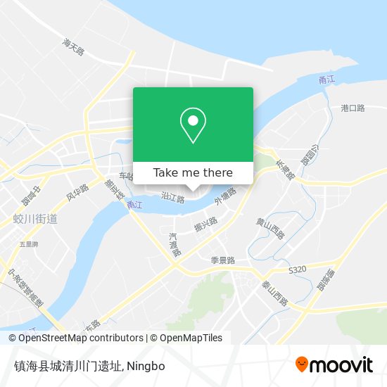 镇海县城清川门遗址 map