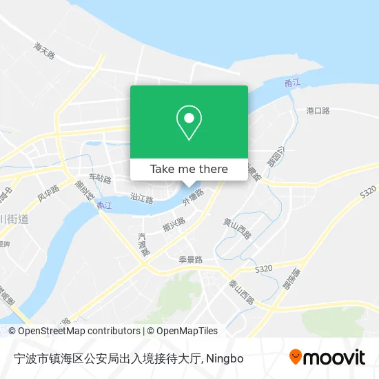 宁波市镇海区公安局出入境接待大厅 map