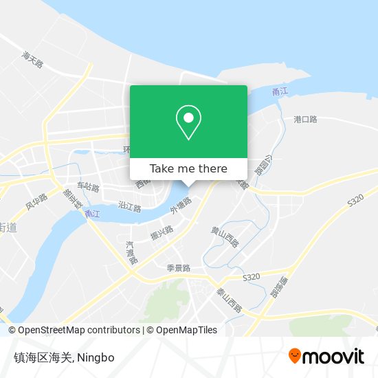 镇海区海关 map