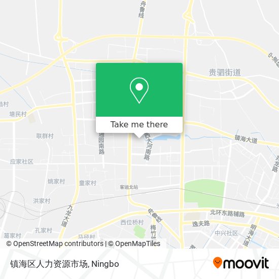 镇海区人力资源市场 map