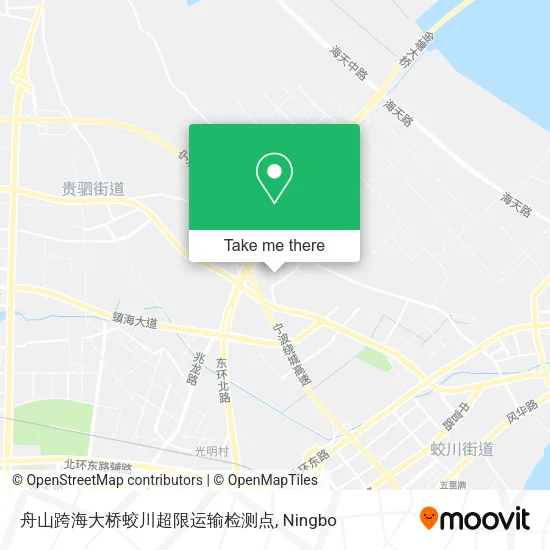 舟山跨海大桥蛟川超限运输检测点 map