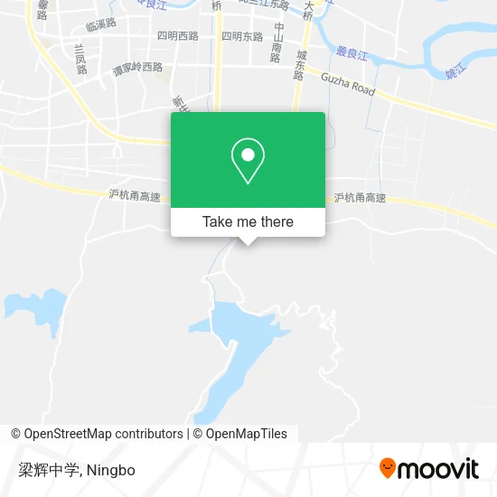 梁辉中学 map