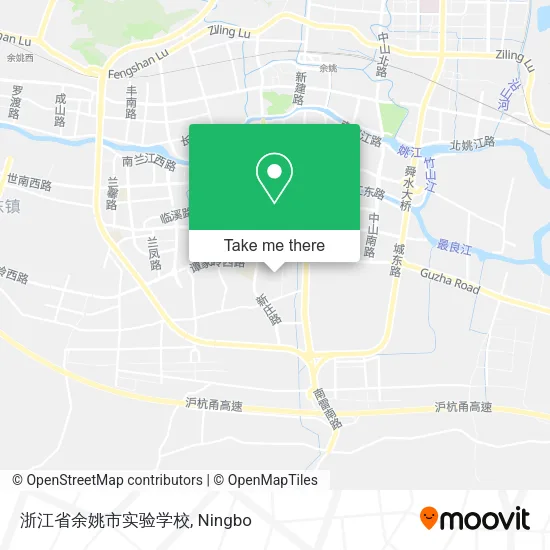 浙江省余姚市实验学校 map