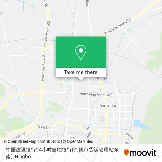 中国建设银行24小时自助银行(余姚市货运管理站东南) map