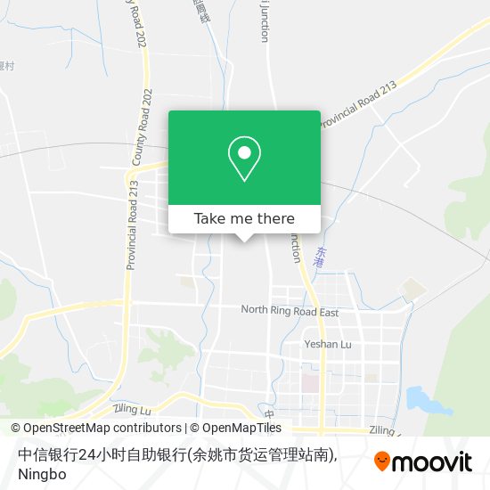 中信银行24小时自助银行(余姚市货运管理站南) map