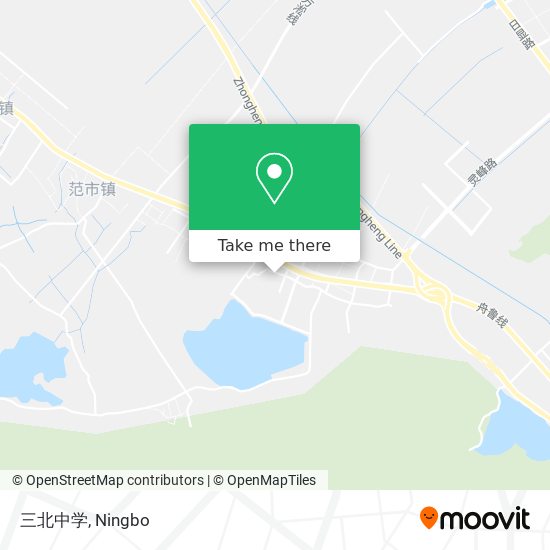 三北中学 map