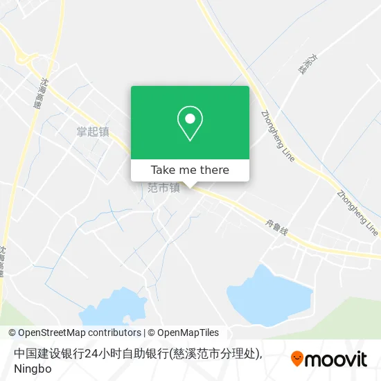 中国建设银行24小时自助银行(慈溪范市分理处) map
