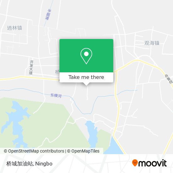 桥城加油站 map