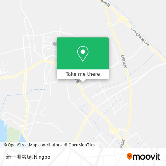新一洲浴场 map