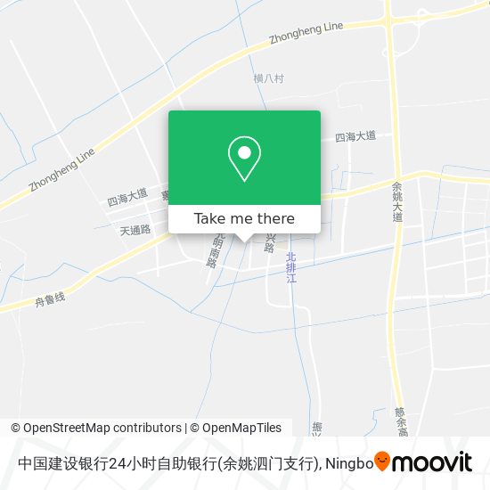 中国建设银行24小时自助银行(余姚泗门支行) map