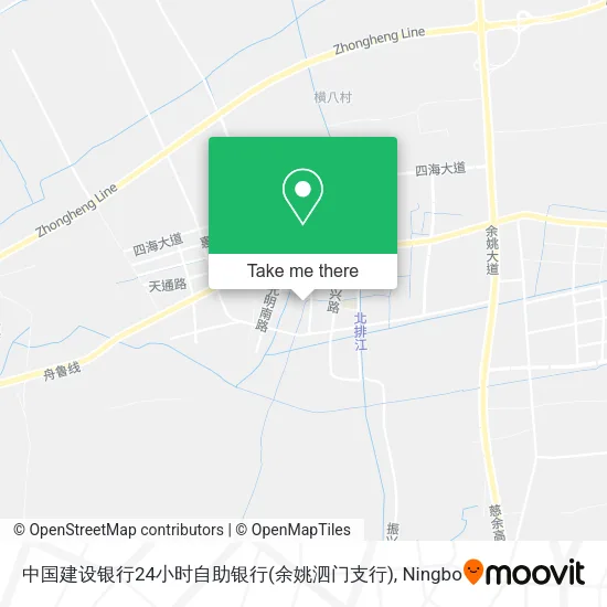 中国建设银行24小时自助银行(余姚泗门支行) map