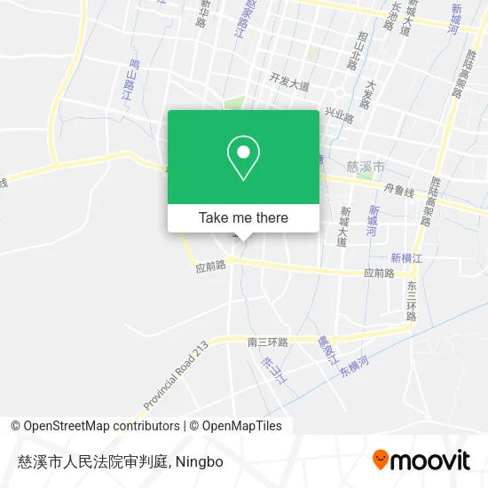 慈溪市人民法院审判庭 map
