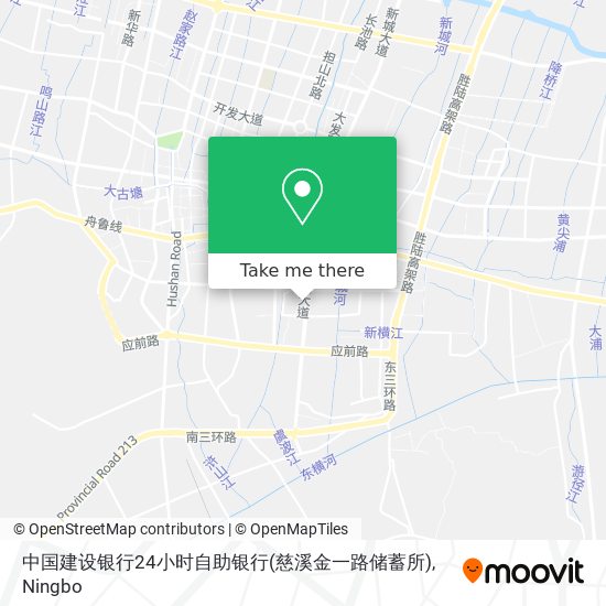 中国建设银行24小时自助银行(慈溪金一路储蓄所) map