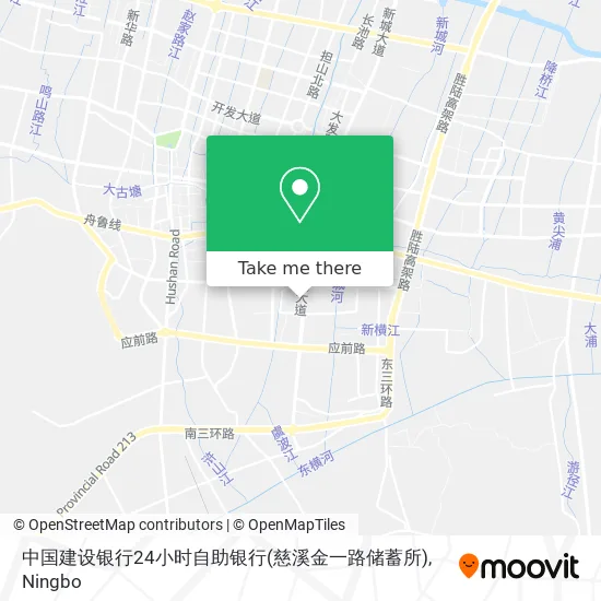 中国建设银行24小时自助银行(慈溪金一路储蓄所) map