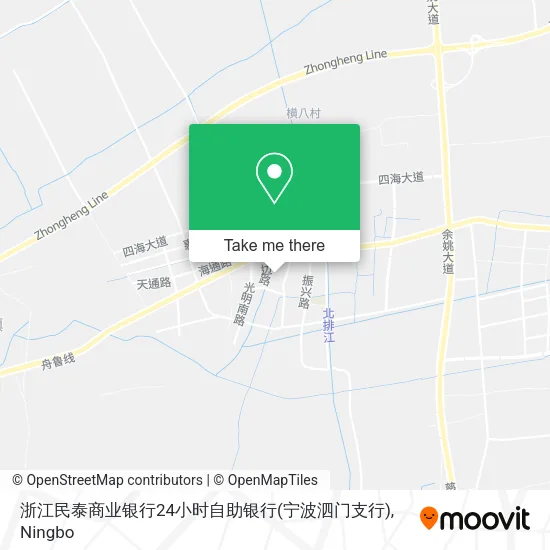 浙江民泰商业银行24小时自助银行(宁波泗门支行) map