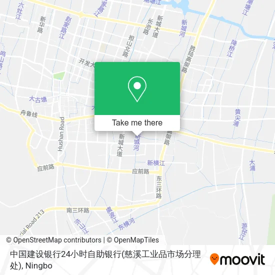 中国建设银行24小时自助银行(慈溪工业品市场分理处) map