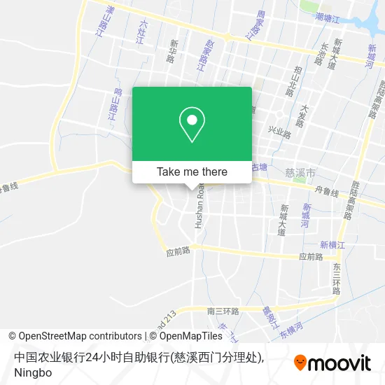 中国农业银行24小时自助银行(慈溪西门分理处) map