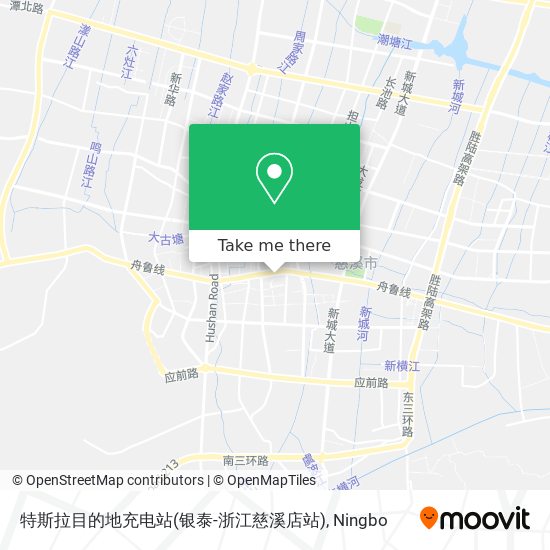 特斯拉目的地充电站(银泰-浙江慈溪店站) map