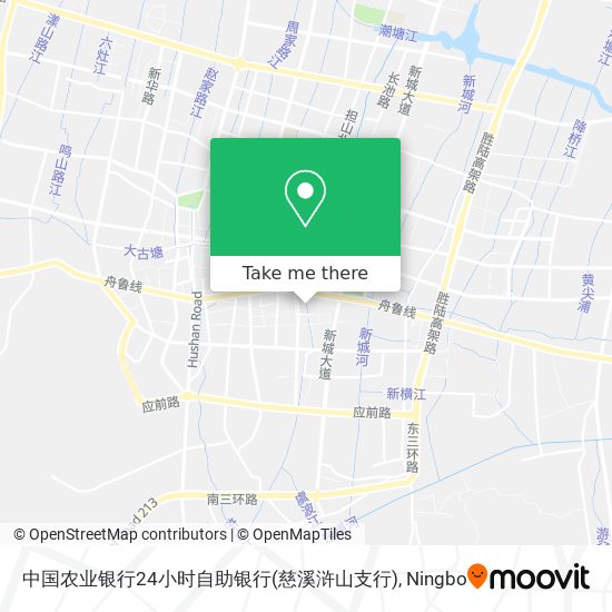 中国农业银行24小时自助银行(慈溪浒山支行) map
