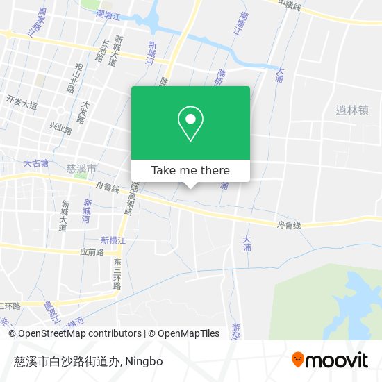 慈溪市白沙路街道办 map